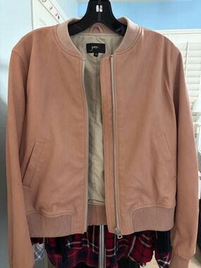 June blush leather jacket